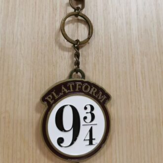 Customizable Platform 9¾ Enamel Keychain | Personalized Harry Potter Inspired Charm for Fandom Merch, Gifts & Collections