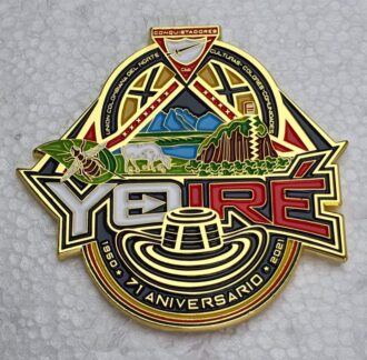 Customizable Cultural Anniversary Enamel Pin | Personalized 71st Aniversario Badge with Regional & Brand Elements, Fully Custom Design