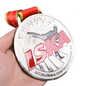 Customizable ISKA-Style Martial Arts Medal | Personalized Sport Karate Award for Tournaments, Custom Engraving & Design