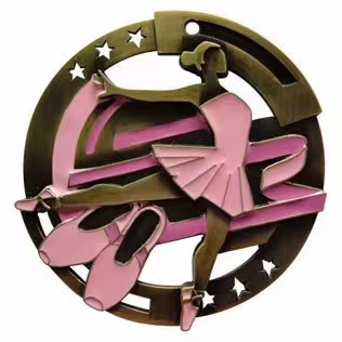 Customizable Ballet Medal | Personalized Dance Award with Ballerina & Pointe Shoes Design, Custom Engraving for Competitions & Recitals